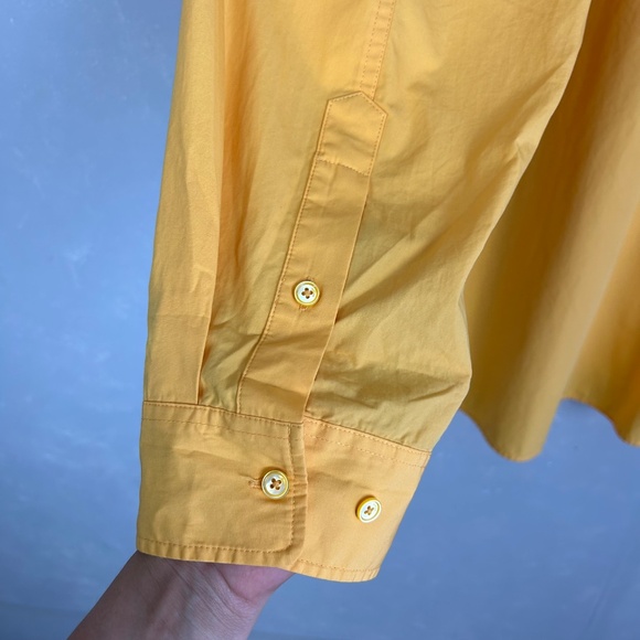 Aritzia Wilfred Free size 2XL long sleeve button up poplin relaxed yellow NEW - Picture 8 of 13